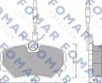 Комплект тормозных колодок FOMAR Friction FO 492281