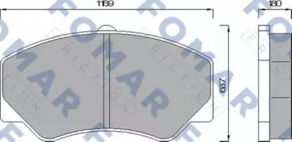 Комплект тормозных колодок FOMAR Friction FO 498381