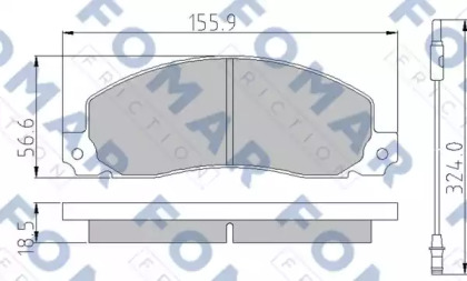 Комплект тормозных колодок FOMAR Friction FO 499681