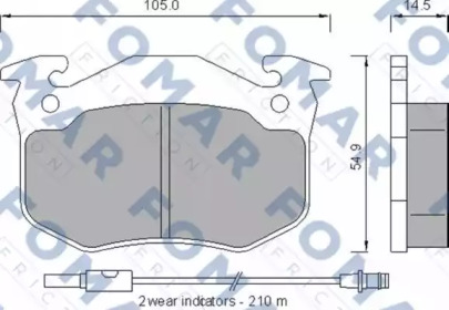 Комплект тормозных колодок FOMAR Friction FO 528281