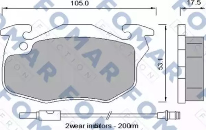 Комплект тормозных колодок FOMAR Friction FO 529481