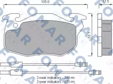 Комплект тормозных колодок FOMAR Friction FO 553781