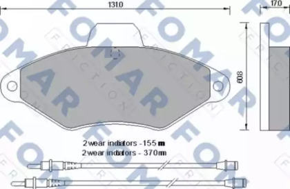 Комплект тормозных колодок FOMAR Friction FO 592481