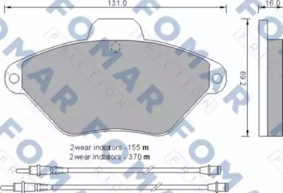 Комплект тормозных колодок FOMAR Friction FO 592581