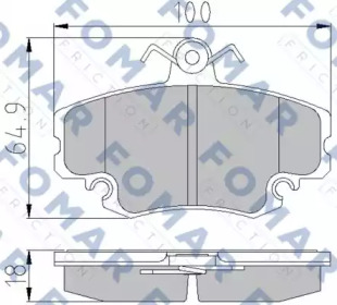 Комплект тормозных колодок FOMAR Friction FO 608381