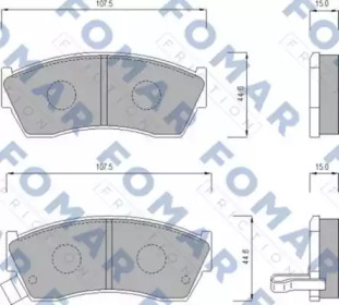 Комплект тормозных колодок FOMAR Friction FO 620081