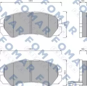 Комплект тормозных колодок FOMAR Friction FO 621781