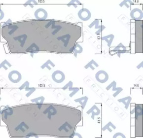 Комплект тормозных колодок FOMAR Friction FO 623781