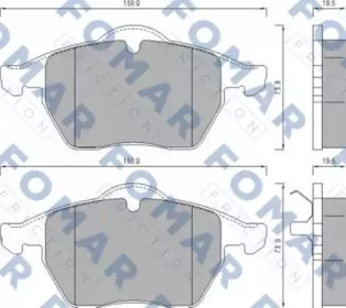 Комплект тормозных колодок FOMAR Friction FO 625181