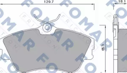 Комплект тормозных колодок FOMAR Friction FO 625381