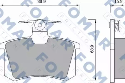 Комплект тормозных колодок FOMAR Friction FO 625481