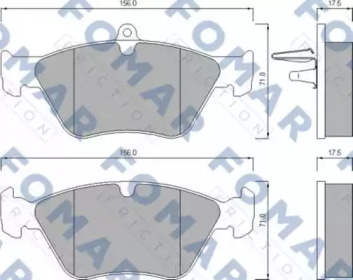 Комплект тормозных колодок FOMAR Friction FO 625781