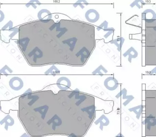 Комплект тормозных колодок FOMAR Friction FO 628781