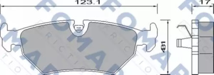 Комплект тормозных колодок FOMAR Friction FO 629281