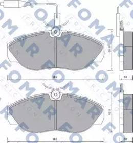 Комплект тормозных колодок FOMAR Friction FO 629481