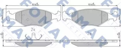 Комплект тормозных колодок FOMAR Friction FO 632881