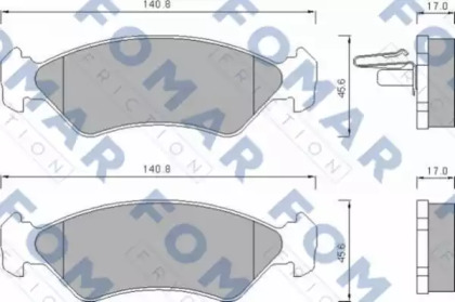 Комплект тормозных колодок FOMAR Friction FO 633481