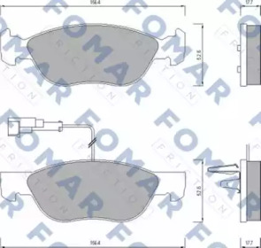 Комплект тормозных колодок FOMAR Friction FO 635081