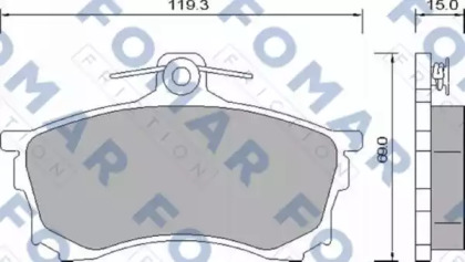 Комплект тормозных колодок FOMAR Friction FO 637981