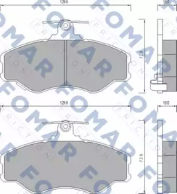 Комплект тормозных колодок FOMAR Friction FO 638381