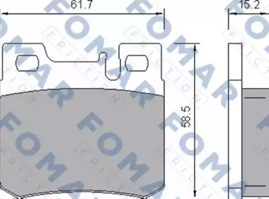 Комплект тормозных колодок FOMAR Friction FO 639281