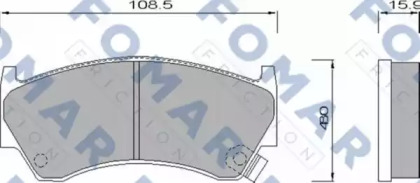 Комплект тормозных колодок FOMAR Friction FO 639981