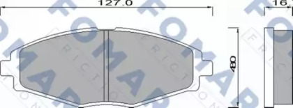 Комплект тормозных колодок, дисковый тормоз FOMAR Friction FO 642281