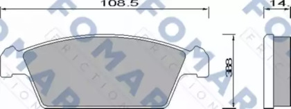 Комплект тормозных колодок FOMAR Friction FO 644281