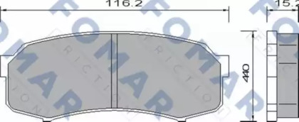 Комплект тормозных колодок FOMAR Friction FO 644981