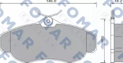 Комплект тормозных колодок FOMAR Friction FO 646981