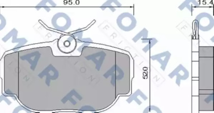 Комплект тормозных колодок FOMAR Friction FO 647181