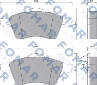 Комплект тормозных колодок FOMAR Friction FO 647781