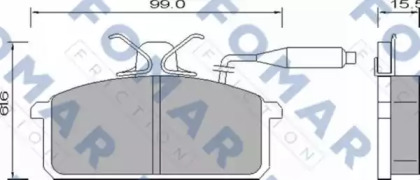 Комплект тормозных колодок FOMAR Friction FO 654781