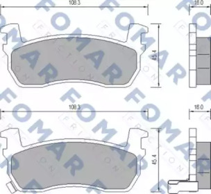 Комплект тормозных колодок FOMAR Friction FO 656081