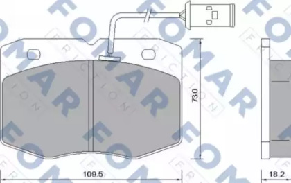 Комплект тормозных колодок FOMAR Friction FO 658881