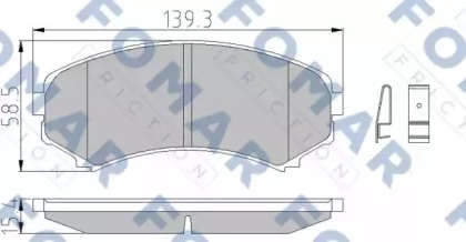 Комплект тормозных колодок FOMAR Friction FO 663681