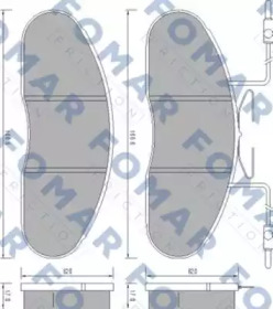 Комплект тормозных колодок FOMAR Friction FO 664281