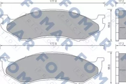 Комплект тормозных колодок FOMAR Friction FO 664681