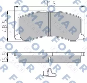 Комплект тормозных колодок FOMAR Friction FO 665381