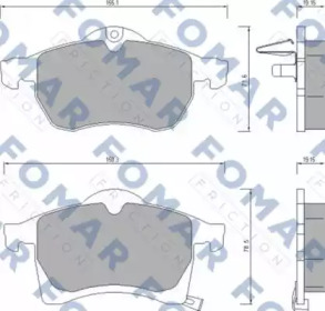 Комплект тормозных колодок FOMAR Friction FO 666681