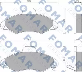 Комплект тормозных колодок FOMAR Friction FO 666981