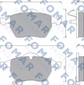 Комплект тормозных колодок FOMAR Friction FO 667181