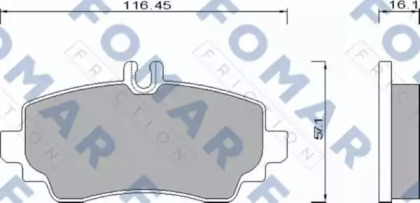 Комплект тормозных колодок FOMAR Friction FO 668581