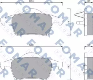 Комплект тормозных колодок FOMAR Friction FO 669081