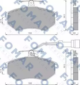 Комплект тормозных колодок FOMAR Friction FO 670281