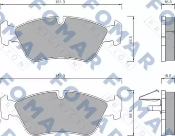 Комплект тормозных колодок FOMAR Friction FO 672581