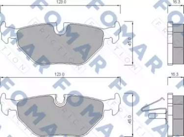 Комплект тормозных колодок FOMAR Friction FO 672781