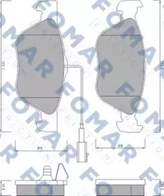 Комплект тормозных колодок FOMAR Friction FO 672881