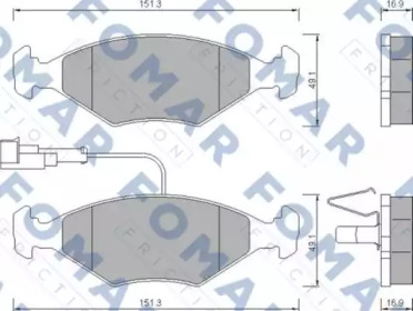 Комплект тормозных колодок FOMAR Friction FO 673181