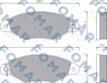 Комплект тормозных колодок FOMAR Friction FO 673281